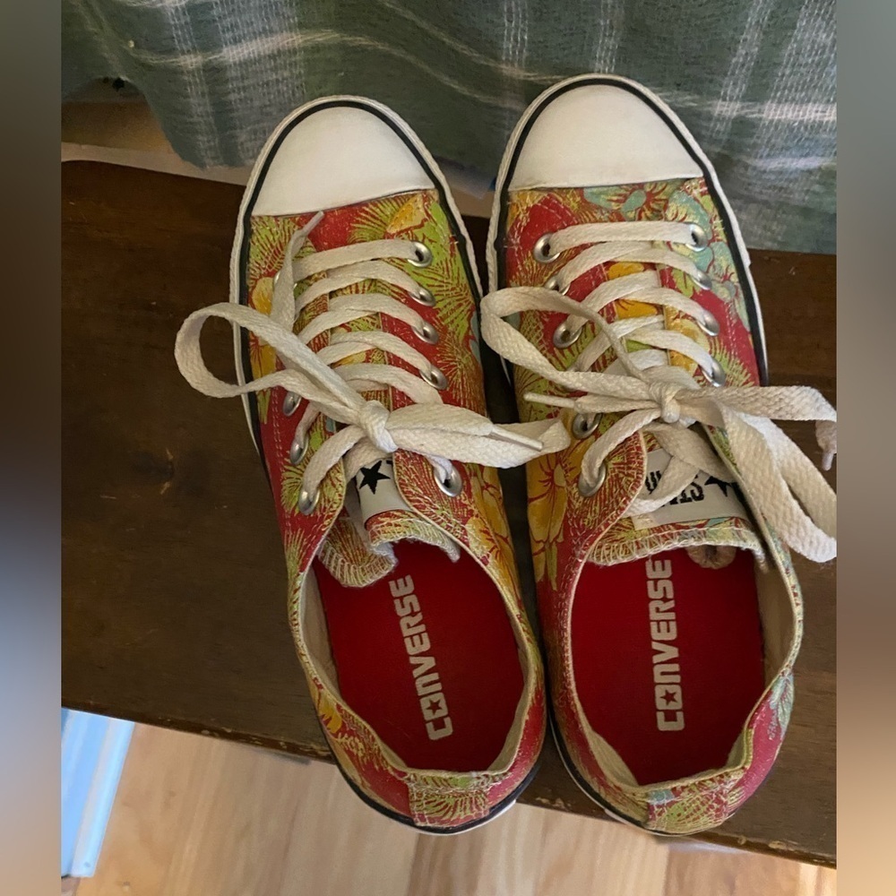 Converse all star summer vibes tropical print lows size 8 - Picture 7 of 8